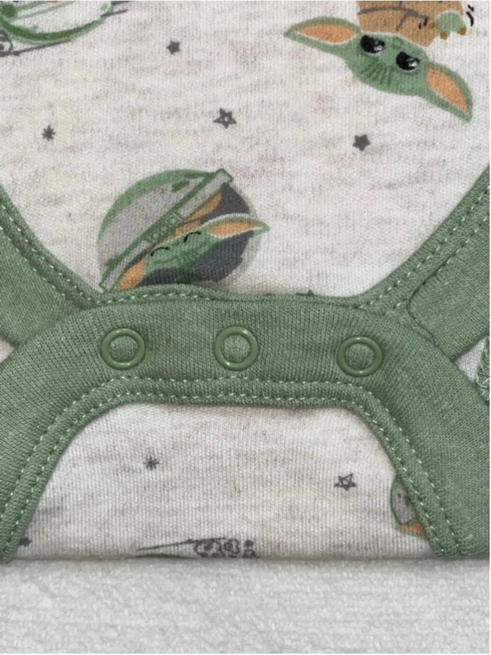 Baby Star Wars Bodysuits 3-6 Months Green White Grogu 3-Pack